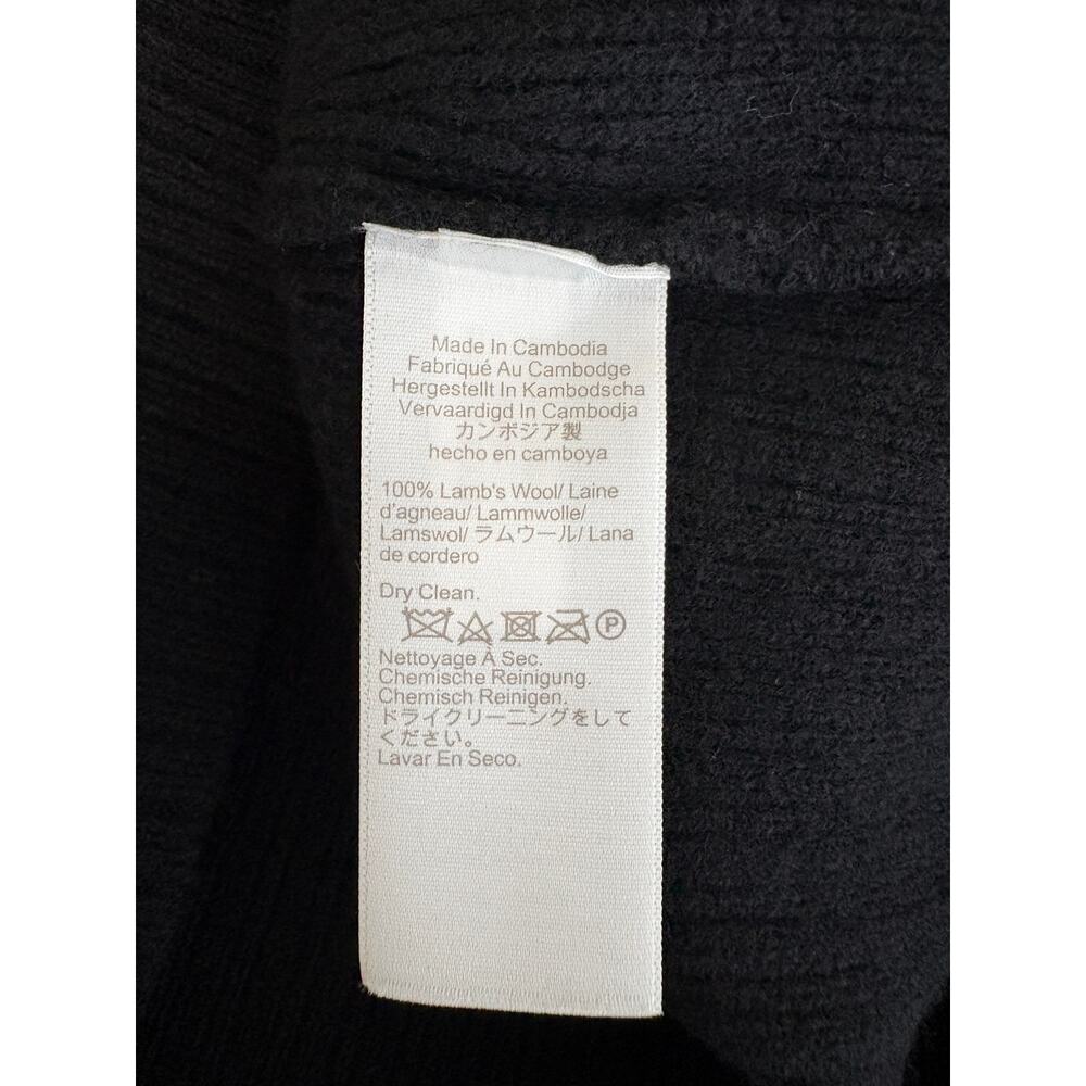 J.Crew Milano Stitch Cinched Waist Cardigan Lambswool Sweater Black M NWT $168 - Picture 11 of 14